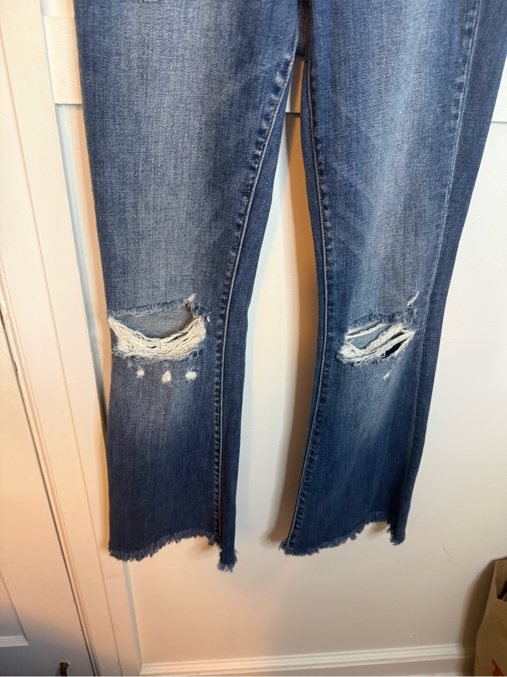 Flying Monkey Distressed High Rise Flare Stretch Jeans - Picture 8 of 8
